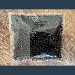 plast facetperle ca 2,5mm sort