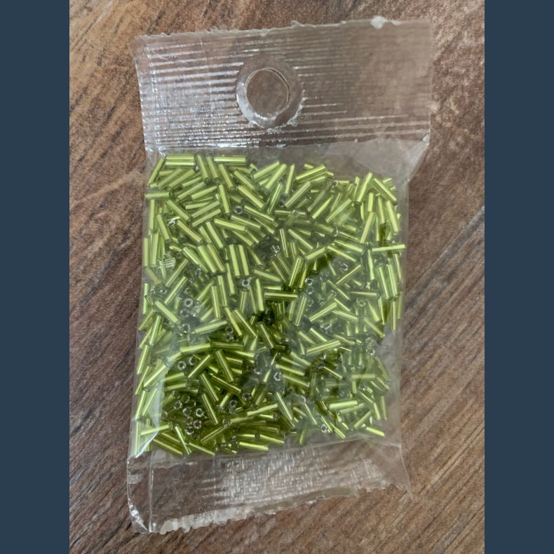 Glasperler rrperle 25g 6mm lime