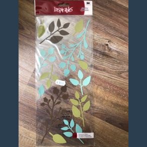 stickers  scrapbook 14 x 32 cm flocked overflade blade