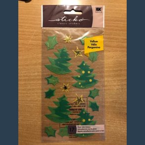 stickers vellum juletrer