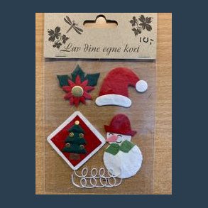 Stickers hndlavet 3D pynt snemand mm