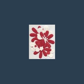 Papirblomster rd/hvide