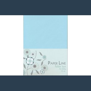 Kort A6 flodet 200g lysbl