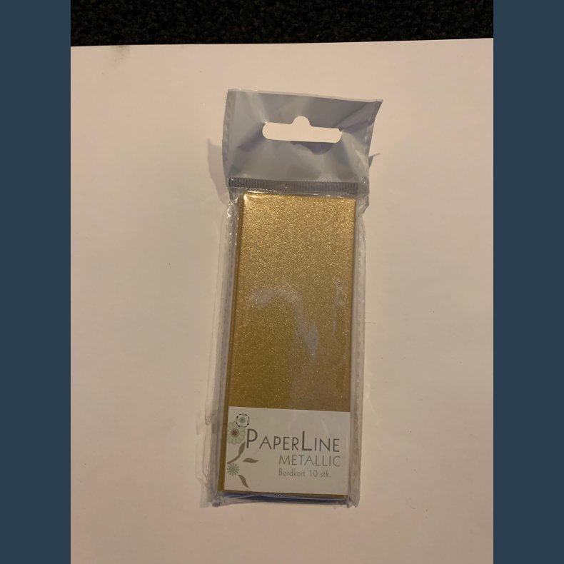 bordkort metallic 7x10cm 250g 10 stk guld