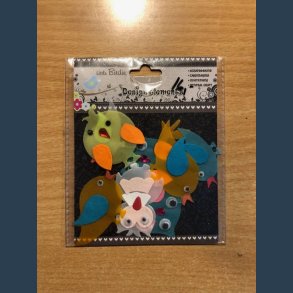 stickers 8 stk ass fugle og ugler