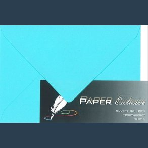 kuvert C6 120g 10 stk azure blue