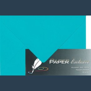 kuvert C6 120g 10 stk turquoise