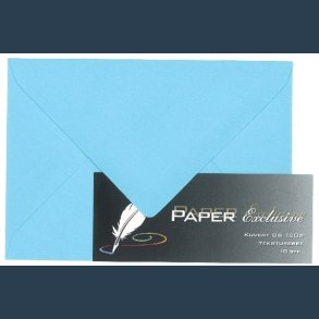 kuvert C6 120g 10 stk lysebl