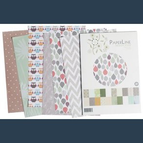 papirblok A4 40 ark 20 design retro motiver