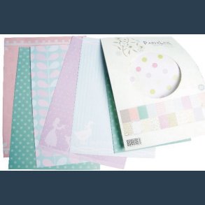 papirblok A4 40 ark 20 design pastel