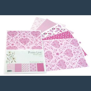 Design papir Lyserd ass. mnstre A4 100g. 5 ark.