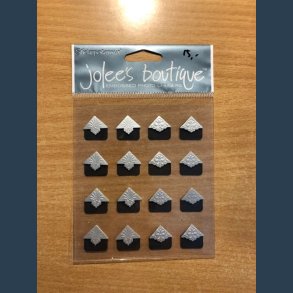 STICKERS HJ�RNER s�lv 16 stk til foto