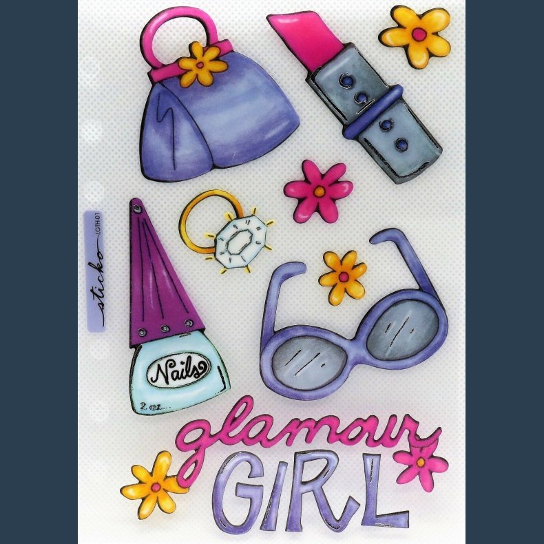 stickers vellum glamour girl