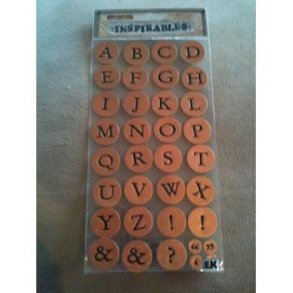 stickers kobber Alfabet 22 mm