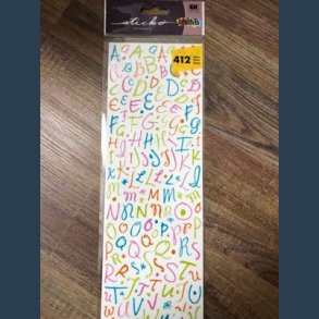 Stickers scrapbook9,5 x 32 cm 2 ark alfabet