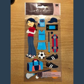 stickers vellum sporty girl