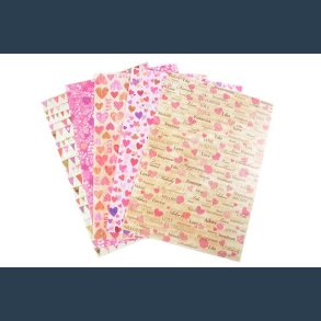 Papir selvklbende A4 Kligheds mnstre 5 ass. pk.