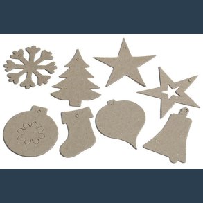 papfigurer jul 8 x 4 stk ass 1,2mm tyk