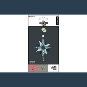 Julestjerne med trperle og snor 6 ass