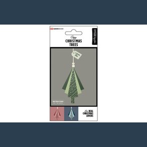 Juletrer med trperler og snor 6 ass.