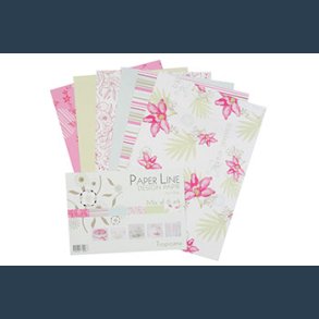 Design papir A4 100 g 6 ark Tropicana