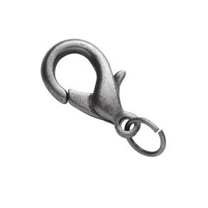 Karabinls antik slv  12 mm 5 stk