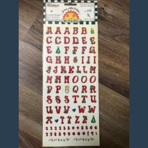 Stickers scrapbook 14 x 30,5cm alfabet jul