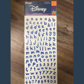 Stickers scrapbook 14 x 30,5cm disney alfabet bl