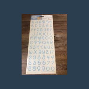 stickers scrapbook 14 x 30,5 cm alfabet bl store bogstaver