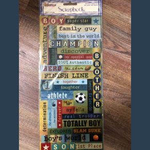 Stickers scrapbook 14 x 30,5cm tekster familie