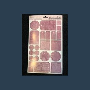 stickers tags rosa  23 ass 20,5 x 32 cm