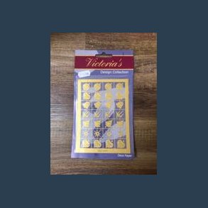 Kortpynt Victorias Design collection jule ornamenter guld A6