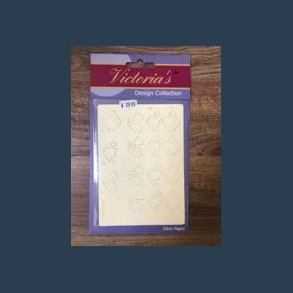 Kortpynt Victorias Design collection roser 4 ark A6