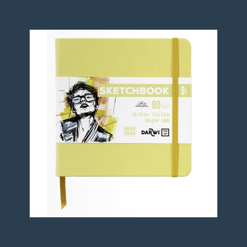DFY Sketchbook 14 X14 cm 140 g yellow