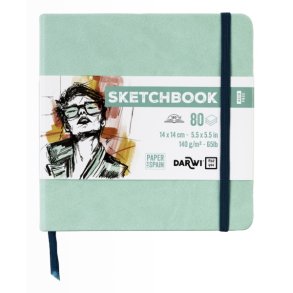 DFY Sketchbook 14 X14 cm 140 g mintgr�n