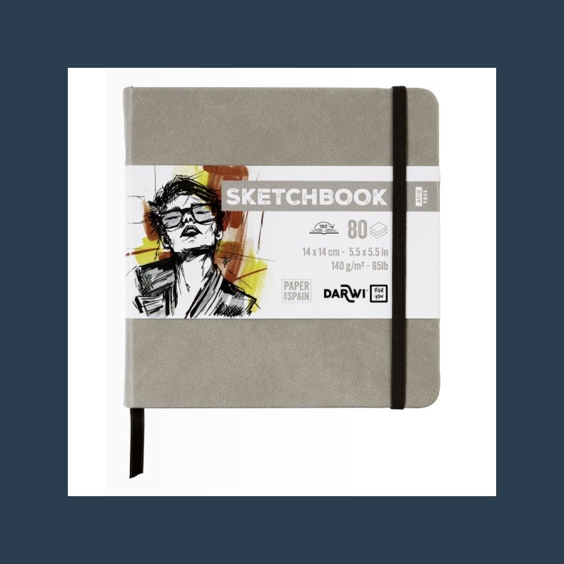 DFY Sketchbook 14 X14 cm 140 g taupe