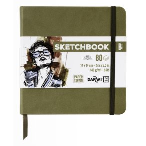 DFY Sketchbook 14 X14 cm 140 g khaki