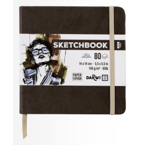 DFY Sketchbook 14 X14 cm 140 g brown