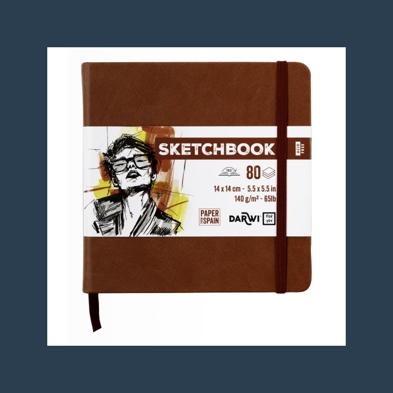DFY Sketchbook 14 X14 cm 140 g terracotta