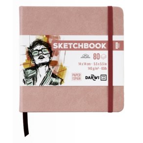 DFY Sketchbook 14 X14 cm 140 g soft pink