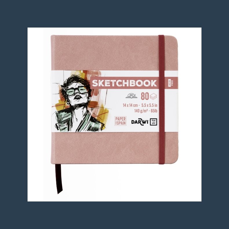 DFY Sketchbook 14 X14 cm 140 g soft pink