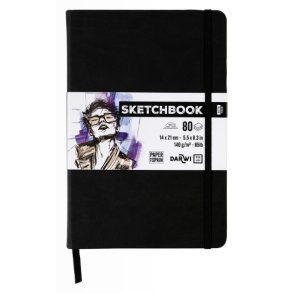 DFY Sketchbook 14 X21 cm 140 g sort