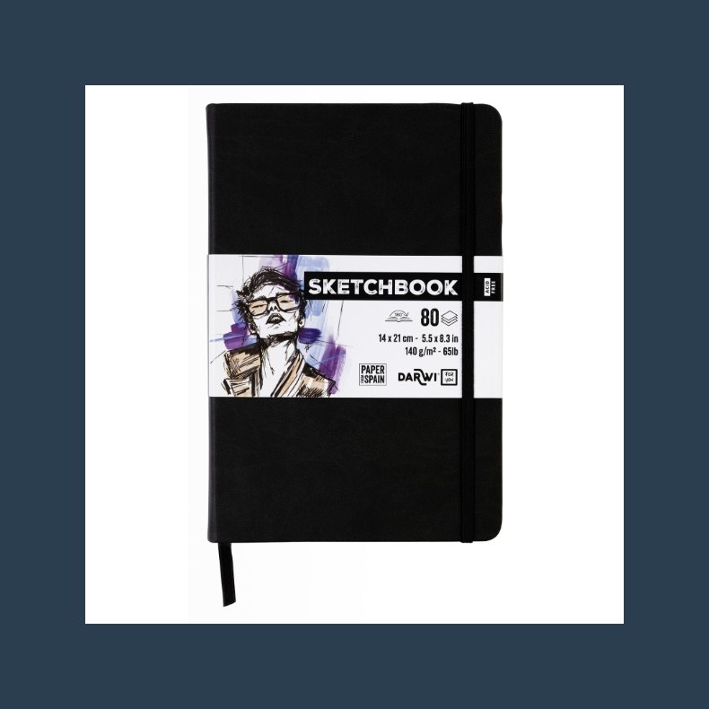 DFY Sketchbook 14 X21 cm 140 g sort