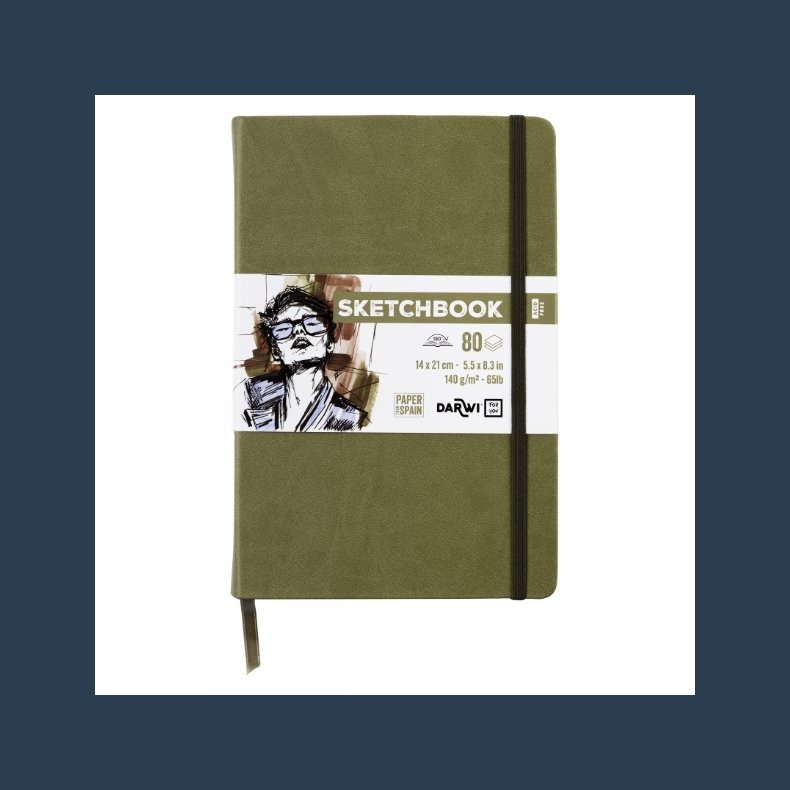 DFY Sketchbook 14 X21 cm 140 g khaki