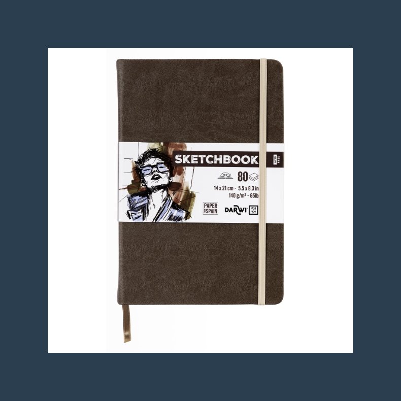 DFY Sketchbook 14 X21 cm 140 g brown