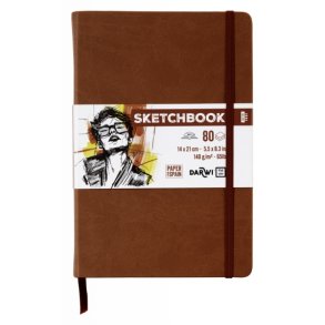 DFY Sketchbook 14 X21 cm 140 g brown