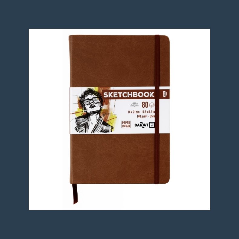 DFY Sketchbook 14 X21 cm 140 g brown