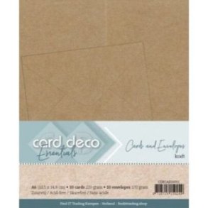 Kort og kuverter 10 st genbrug A6