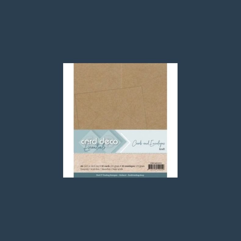 Kort og kuverter 10 s�t genbrug A6