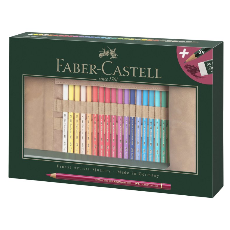 faber-castell polychromos 30 ass i kunstlder  + 4 ass